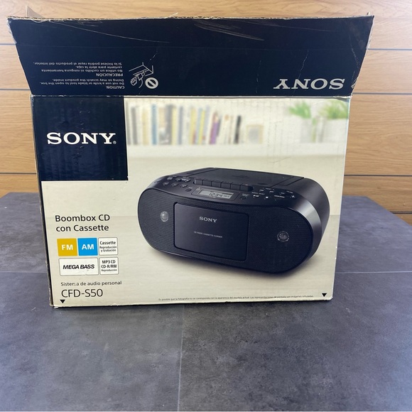 Sony Other - NEW in box Sony Black Boombox with CD and Cassette Player